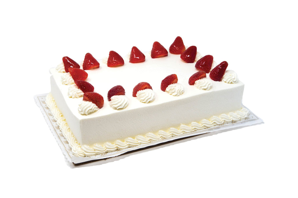 Photo of 1/4 sheet of strawberry short cake